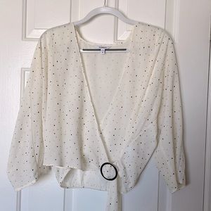 Express wrap blouse, size medium.